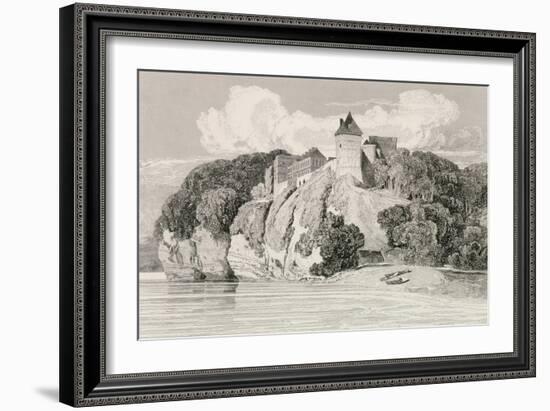 Castle at Tancarville, Published 1st October 1821-John Sell Cotman-Framed Giclee Print