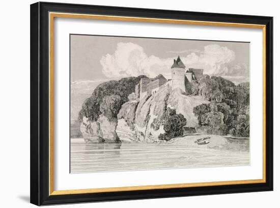 Castle at Tancarville, Published 1st October 1821-John Sell Cotman-Framed Giclee Print