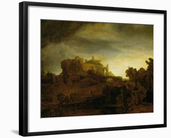 Castle at Twilight, 1640-Rembrandt van Rijn-Framed Giclee Print