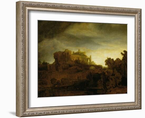 Castle at Twilight, 1640-Rembrandt van Rijn-Framed Giclee Print