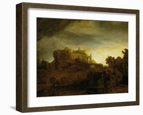 Castle at Twilight, 1640-Rembrandt van Rijn-Framed Giclee Print