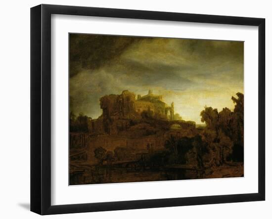 Castle at Twilight, 1640-Rembrandt van Rijn-Framed Giclee Print