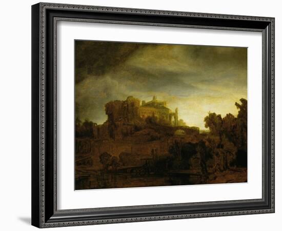 Castle at Twilight, 1640-Rembrandt van Rijn-Framed Giclee Print