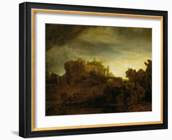 Castle at Twilight, 1640-Rembrandt van Rijn-Framed Giclee Print