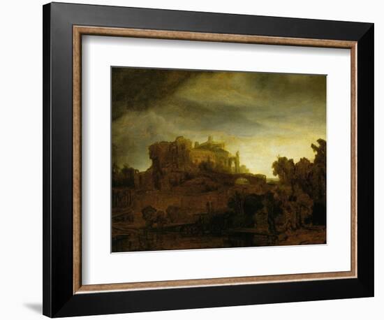 Castle at Twilight, 1640-Rembrandt van Rijn-Framed Giclee Print