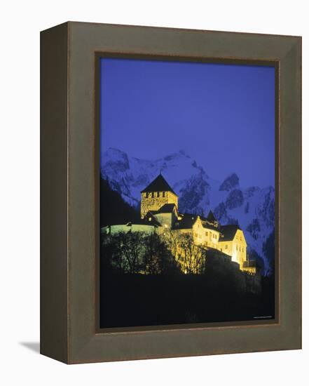 Castle at Vaduz, Liechtenstein-Walter Bibikow-Framed Premier Image Canvas