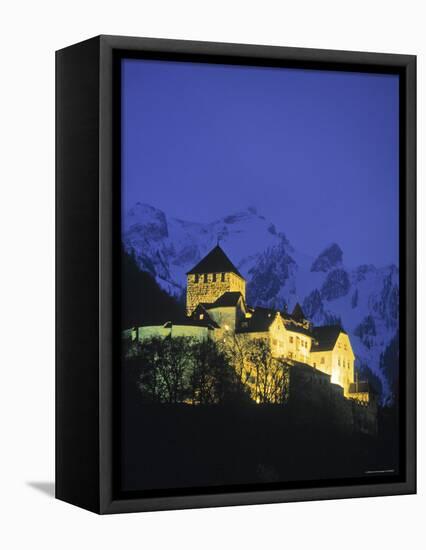 Castle at Vaduz, Liechtenstein-Walter Bibikow-Framed Premier Image Canvas