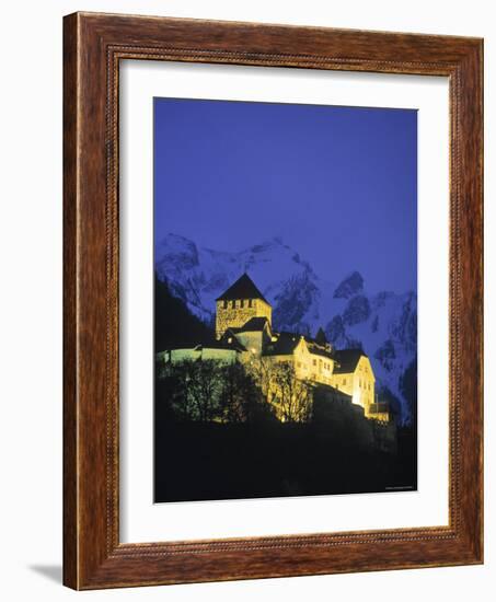 Castle at Vaduz, Liechtenstein-Walter Bibikow-Framed Photographic Print