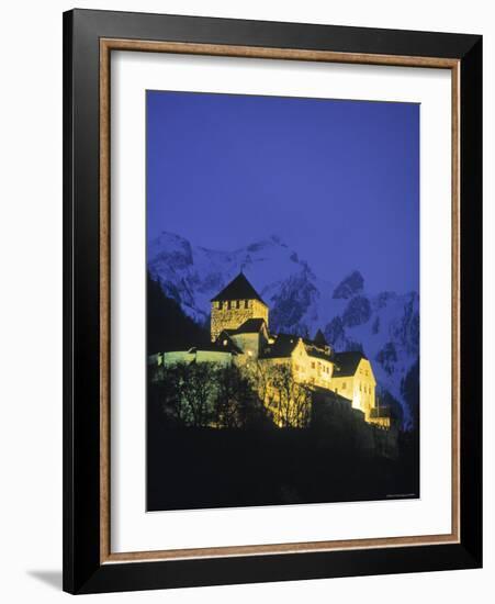 Castle at Vaduz, Liechtenstein-Walter Bibikow-Framed Photographic Print