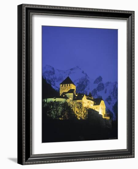 Castle at Vaduz, Liechtenstein-Walter Bibikow-Framed Photographic Print