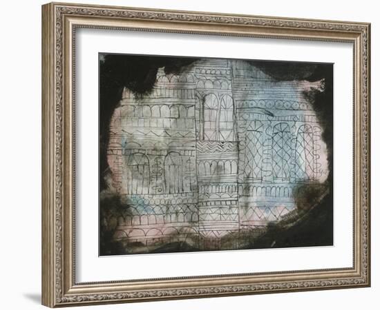 Castle Burning; Schloss in Flammen-Paul Klee-Framed Giclee Print