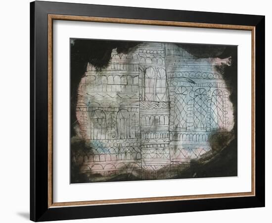 Castle Burning; Schloss in Flammen-Paul Klee-Framed Giclee Print