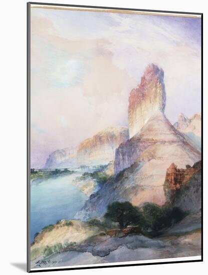 Castle Butte, Green River, Wyoming, 1900-Moran-Mounted Giclee Print