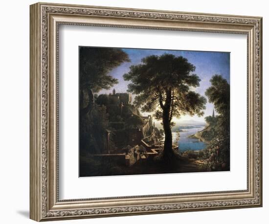 Castle by River, 1820-Karl Friedrich Schinkel-Framed Giclee Print