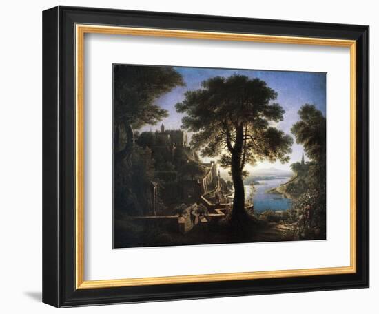 Castle by River, 1820-Karl Friedrich Schinkel-Framed Giclee Print