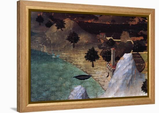 Castle by the Lake-Ambrogio Lorenzetti-Framed Premier Image Canvas