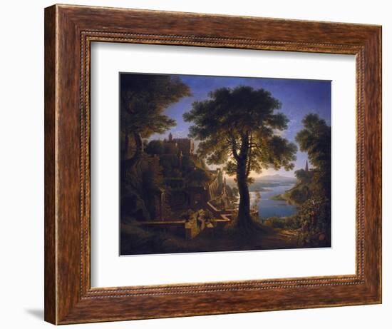 Castle by the River, 1820-Karl Friedrich Schinkel-Framed Giclee Print