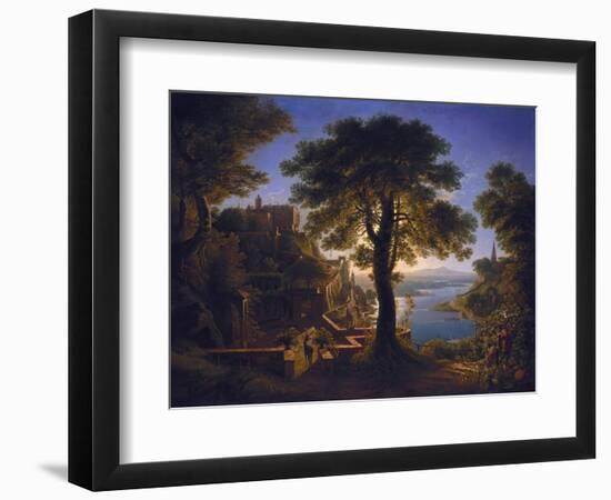 Castle by the River, 1820-Karl Friedrich Schinkel-Framed Giclee Print