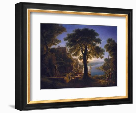 Castle by the River, 1820-Karl Friedrich Schinkel-Framed Giclee Print