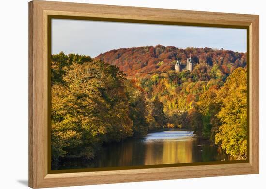 Castle Coch (Castell Coch) (The Red Castle) in autumn, Tongwynlais, Cardiff, Wales, United Kingdom,-Billy Stock-Framed Premier Image Canvas