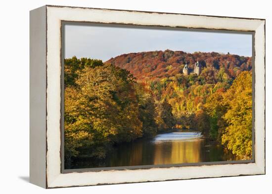 Castle Coch (Castell Coch) (The Red Castle) in autumn, Tongwynlais, Cardiff, Wales, United Kingdom,-Billy Stock-Framed Premier Image Canvas