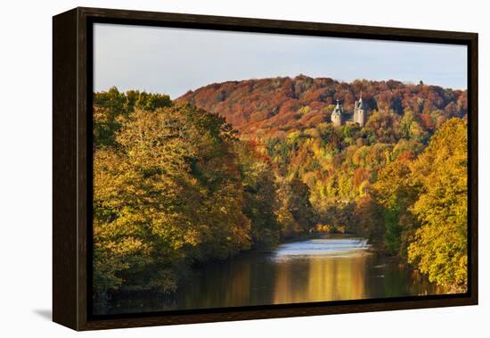 Castle Coch (Castell Coch) (The Red Castle) in autumn, Tongwynlais, Cardiff, Wales, United Kingdom,-Billy Stock-Framed Premier Image Canvas