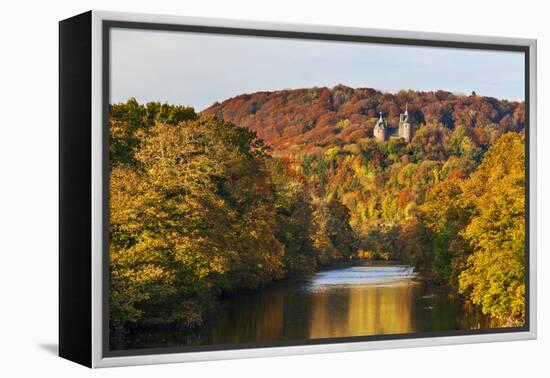 Castle Coch (Castell Coch) (The Red Castle) in autumn, Tongwynlais, Cardiff, Wales, United Kingdom,-Billy Stock-Framed Premier Image Canvas