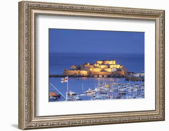 Castle Cornet and the Harbour, St. Peter Port, Guernsey, Channel Islands-Neil Farrin-Framed Photographic Print