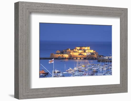 Castle Cornet and the Harbour, St. Peter Port, Guernsey, Channel Islands-Neil Farrin-Framed Photographic Print