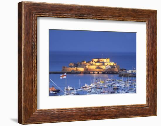 Castle Cornet and the Harbour, St. Peter Port, Guernsey, Channel Islands-Neil Farrin-Framed Photographic Print