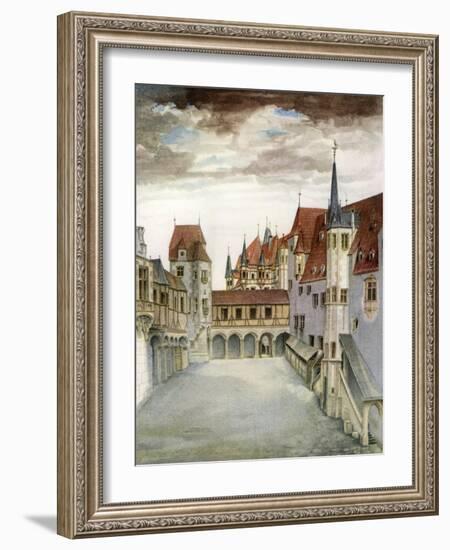 Castle Courtyard, Innsbruck, 16th Century-Albrecht Durer-Framed Giclee Print