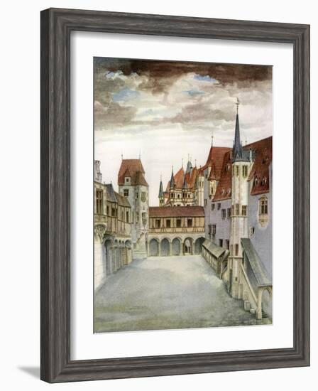 Castle Courtyard, Innsbruck, 16th Century-Albrecht Durer-Framed Giclee Print