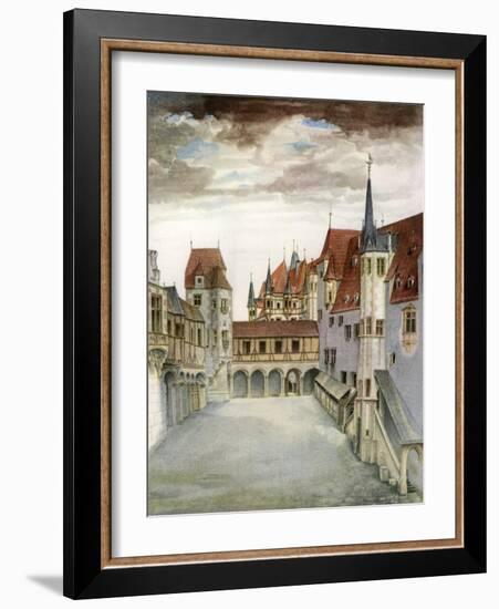 Castle Courtyard, Innsbruck, 16th Century-Albrecht Durer-Framed Giclee Print