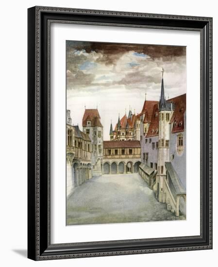 Castle Courtyard, Innsbruck, 16th Century-Albrecht Durer-Framed Giclee Print