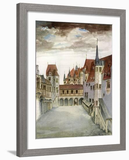 Castle Courtyard, Innsbruck, 16th Century-Albrecht Durer-Framed Giclee Print