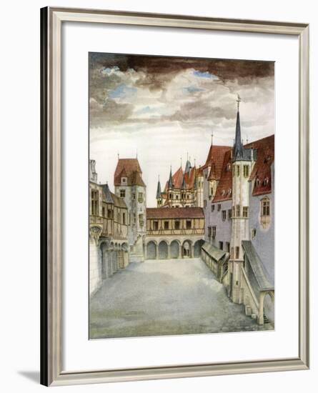 Castle Courtyard, Innsbruck, 16th Century-Albrecht Durer-Framed Giclee Print