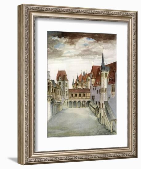 Castle Courtyard, Innsbruck, 16th Century-Albrecht Durer-Framed Giclee Print