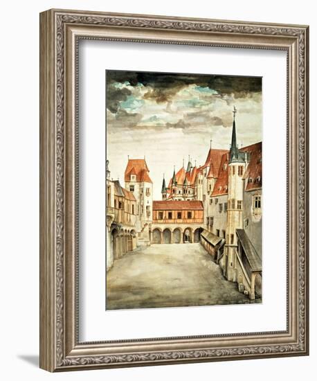 Castle Courtyard, Innsbruck (W/C)-Albrecht Dürer-Framed Giclee Print