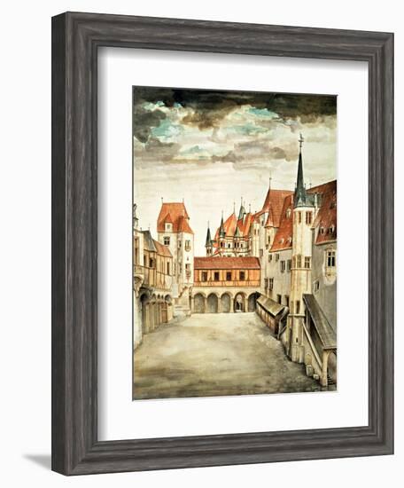 Castle Courtyard, Innsbruck (W/C)-Albrecht Dürer-Framed Giclee Print