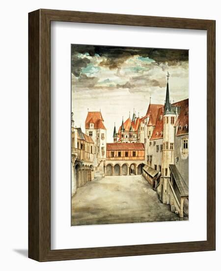 Castle Courtyard, Innsbruck (W/C)-Albrecht Dürer-Framed Giclee Print