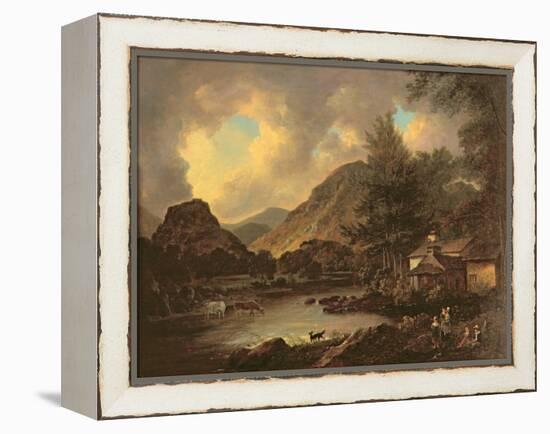 Castle Crag Borrowdale-Julius Caesar Ibbetson-Framed Premier Image Canvas