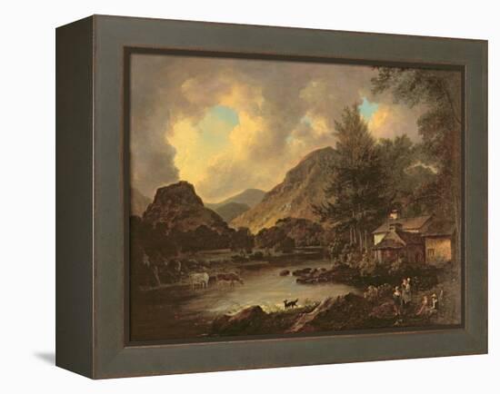 Castle Crag Borrowdale-Julius Caesar Ibbetson-Framed Premier Image Canvas