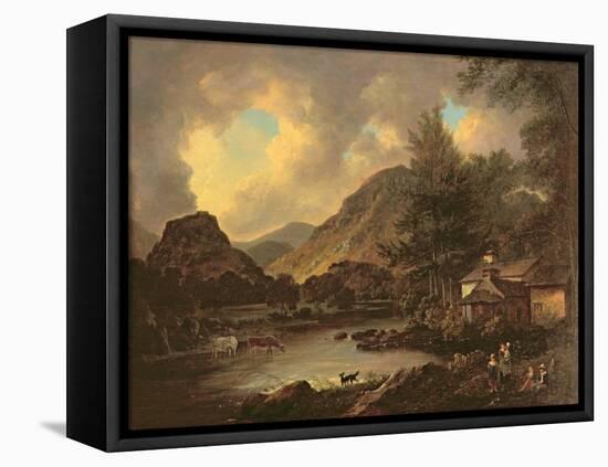 Castle Crag Borrowdale-Julius Caesar Ibbetson-Framed Premier Image Canvas