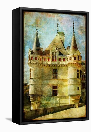 Castle From Old Fairy Tale Book-Maugli-l-Framed Stretched Canvas
