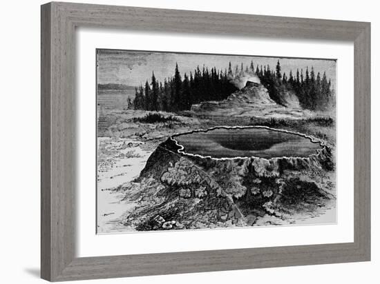 'Castle Geyser and Fire Basin', 1873, (1883)-Unknown-Framed Giclee Print