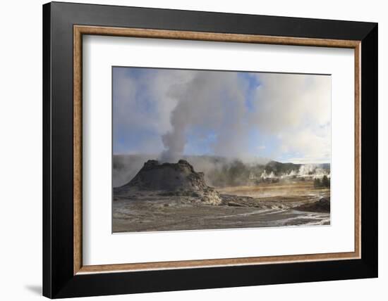 Castle Geyser and Steamy Surrounds, Upper Geyser Basin, Yellowstone National Park, Wyoming, Usa-Eleanor Scriven-Framed Photographic Print