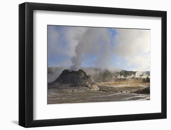 Castle Geyser and Steamy Surrounds, Upper Geyser Basin, Yellowstone National Park, Wyoming, Usa-Eleanor Scriven-Framed Photographic Print