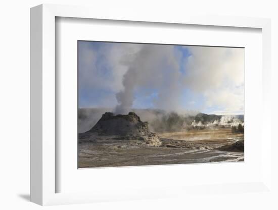 Castle Geyser and Steamy Surrounds, Upper Geyser Basin, Yellowstone National Park, Wyoming, Usa-Eleanor Scriven-Framed Photographic Print