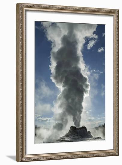 Castle Geyser Erupting, Upper Geyser Basin, Yellowstone National Park, Wyoming-Adam Jones-Framed Photographic Print