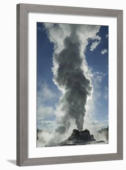 Castle Geyser Erupting, Upper Geyser Basin, Yellowstone National Park, Wyoming-Adam Jones-Framed Photographic Print